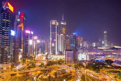 18 Oct 2019 Hong Kong Wan Chai From Above At Night Hong Kong Stock