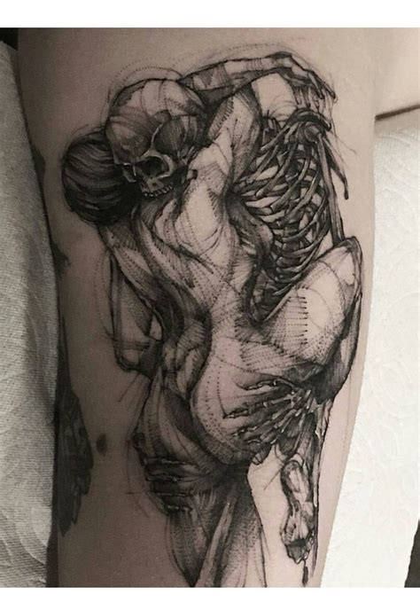 Body Tattoos Skeleton Tattoo Embrace Til Death