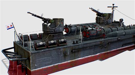 3d Model Ussr Torpedo Boat Project 123 Bis Komsomolets Vr Ar Low