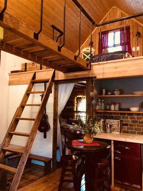 Your introduction into the exciting world of loft ladders. 16X20 Cabin kitchen & loft ladder | Cabin kitchens, Loft ...