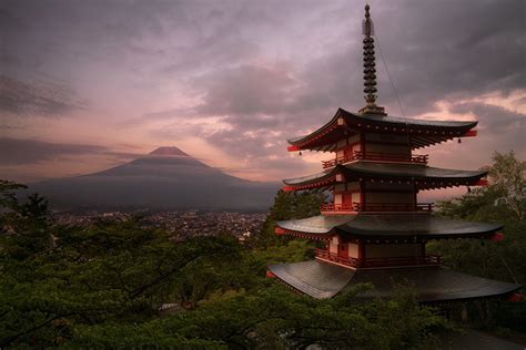 Desktop Wallpapers Mount Fuji Japan Volcanoes Honshu Nature Building