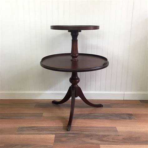 Two Tier Mersman Side Table 713 1940s Vintage Round Tables With