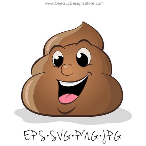 Smiley Poop Clipart 300 Dpi Png Clip Art Etsy