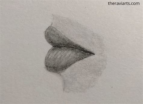 How To Draw Lips From The Side 9 Steps The Ravi Arts