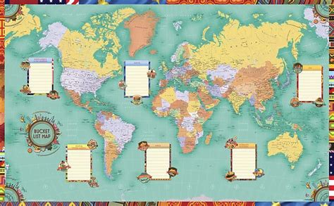 World Bucket List Map Art Available As Framed Prints Photos Wall Art