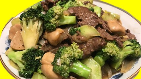 Beef With Broccoli And Mushrooms Youtube