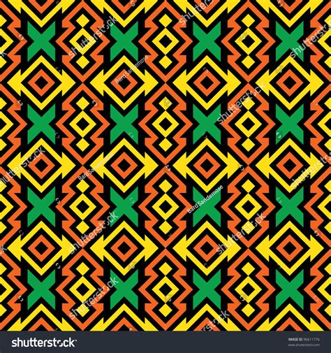 Seamless African Pattern Stock Vector 96611776 Shutterstock