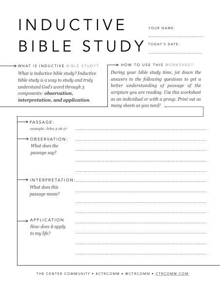 Give all relevant details of the scholarship by collecting pages containing information about free bible study workbooks pdf. Free inductive Bible study sheet for all ages! - Bible ...