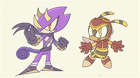 Redesigning Sonic Characters Day 5 Espio And Charmy Rsonicthehedgehog