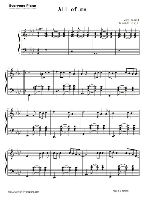 All of me was inspired by his wife, chrissy teigen. Sheet Music All Of Me Piano Notes | piano sheet music with letters