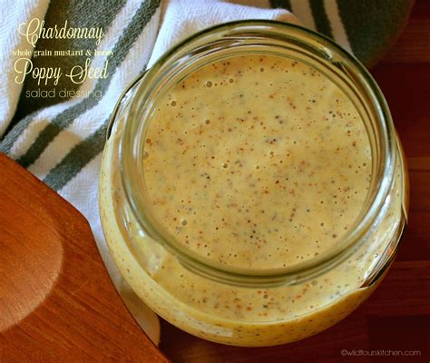 Chardonnay Whole Grain Mustard And Honey Salad Dressing With Poppy Seeds