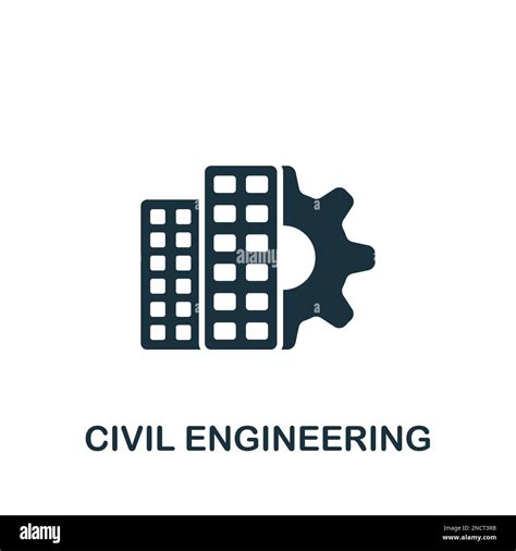 Civil Engineering Icon Monochrome Simple Sign From Engineering