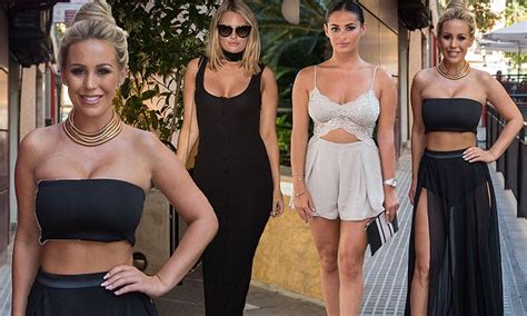 Kate Wright Shows Off Midriff With Courtney Green And Danielle Armstrong During TOWIE Filming