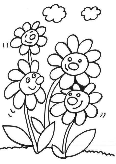 I am hoping you may think its great. Kostenlose Malvorlage Blumen: Vier lachende Blumen zum ...