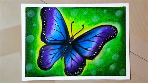 Beautiful Butterfly Painting By Oil Pastel Colour Oil Pastel Drawing