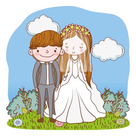 Premium Vector Wedding Couple Cute Cartoon