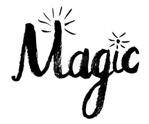 Magic Lettering Calligraphy Hand Drawn Drawing Text Vector