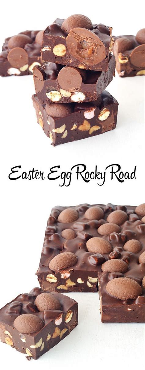 Easter Egg Rocky Road Recipe - a tasty Easter treat | Easter cooking, Easter treats, Easter cakes