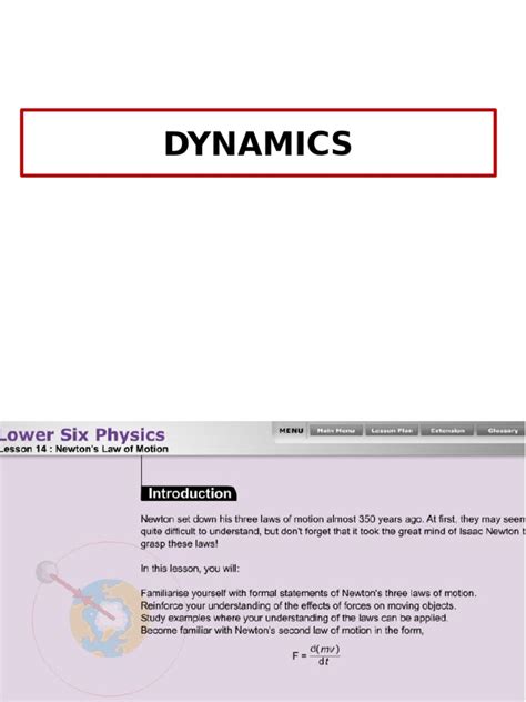 Nota Physics Vol 3 Chap 3 Dynamics And Momentumcentre Of Mass