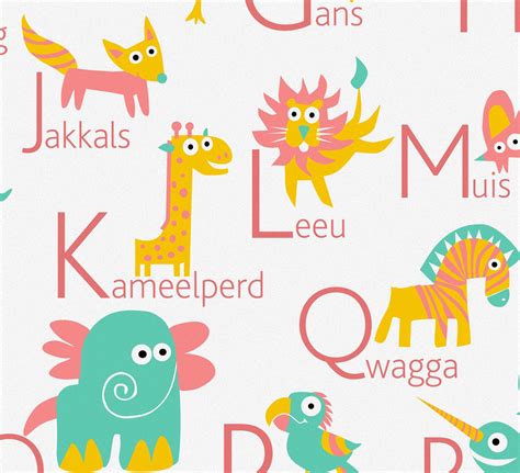 Afrikaans Alphabet Poster With Animals From A To Z Big Poster Etsy