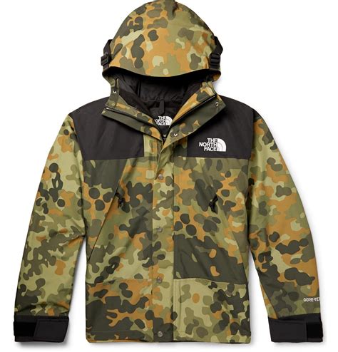 The North Face 1990 Mountain Camouflage Print Gore Tex Jacket In Green