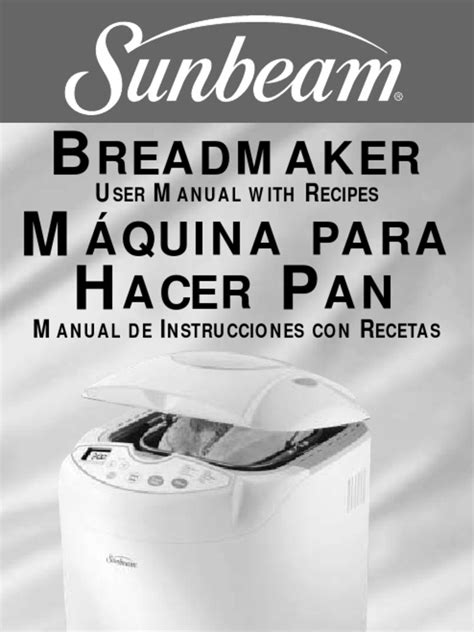 This whole wheat bread machine recipe retails the. Sunbeam Bread Maker Manual | Breads (43 views)