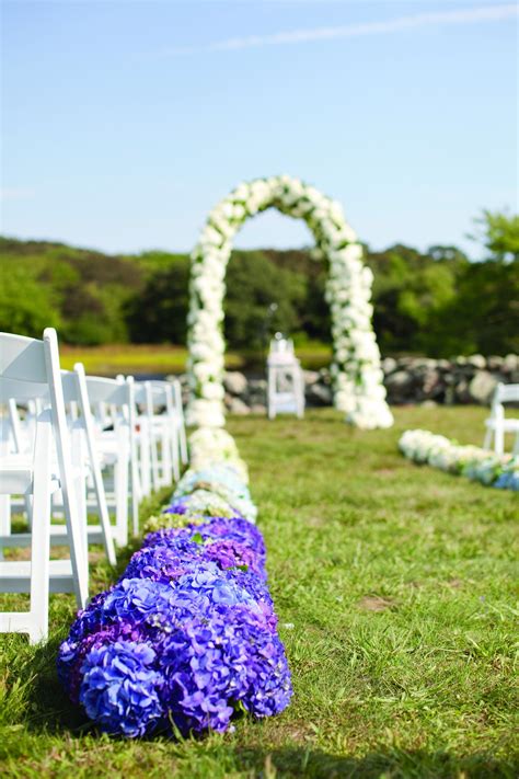 Hydrangea Ceremony Decor Wedding Aisle Outdoor Wedding Aisle
