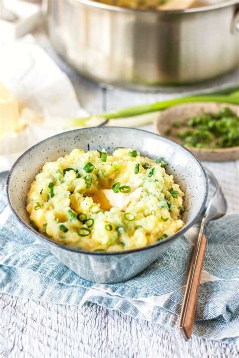 How To Make And Serve Authentic Irish Champ Mashed Potatoes With Green