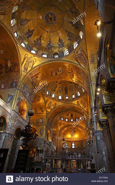 Interior View Of Saint Marks Basilica Or The Basilica Di