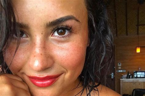 Demi Lovato Instagram Pic Drops Jaws In Boob Spilling Swimsuit Daily Star