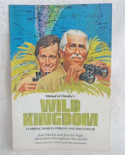 Mutual Of Omaha Wild Kingdom Marlin Perkins Jim Fowler Brochure Ad 1985