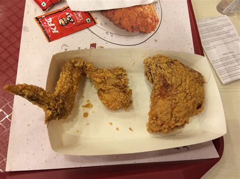 This Is What Qualifies As 2 Pcs Of Chicken At Kfc These Days One Pc