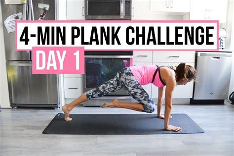 4 Minute Plank Tabata Challenge Day 1 High Plank Exercises Plank