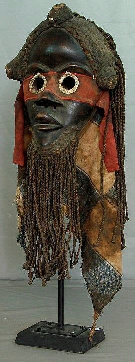 Sold Price An African Dan Zakpai Mask With Oval Wooden Face