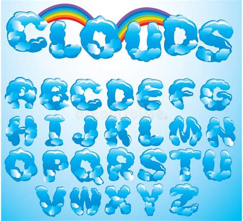 Clouds Letters Stock Vector Illustration Of Blue Creativity 22033021