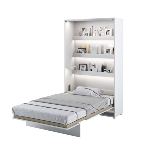 Bc 02 Small Double Vertical Wall Bed Concept With Shelves Marmell