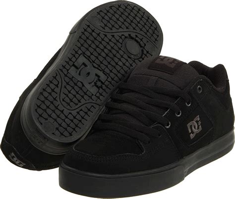 Dc Pure Black Leather Mens Skate Trainers Shoes Boots 12 Amazonca Clothing Shoes And Accessories