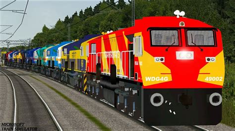 indian railways wdg 4g locomotive parade msts or train simulator indian railways youtube