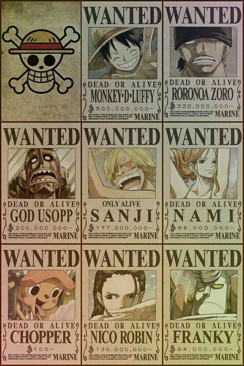 Posters Of One Piece Straw Hat Pirates Bounty Poster Luffy Nami The Best Porn Website