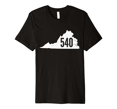 540 Virginia Area Code State Outline Pride Premium T Shirt