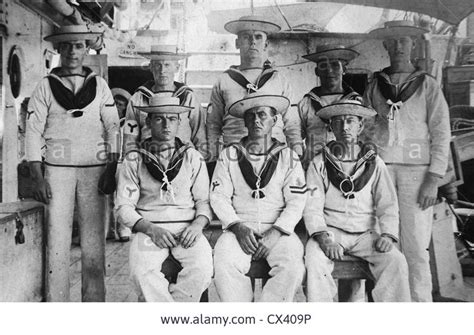 Stock Photo Royal Navy Sailors Of The Late Victorian Or Edwardian
