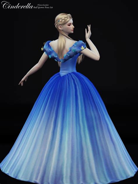 Flower Chamber Cinderella Ball Grown Poses Set • Sims 4 Downloads