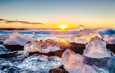 Wallpaper The Sun Ice Melting Images For Desktop Section природа