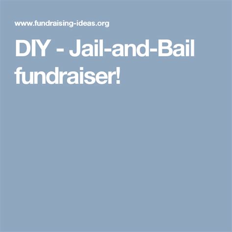 diy jail and bail fundraiser fundraising bail jail