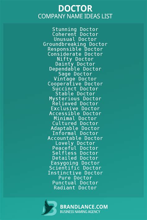 1515 Top Doctor Company Name Ideas List Generator 2024