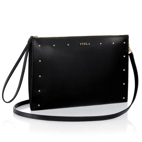 Furla 948126 Janine Xl Envelope Limited Edition Onyx Womens Handbag Black