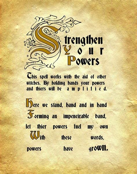 Strengthn Your Powers Magic Spell Book Witchcraft Spell Books