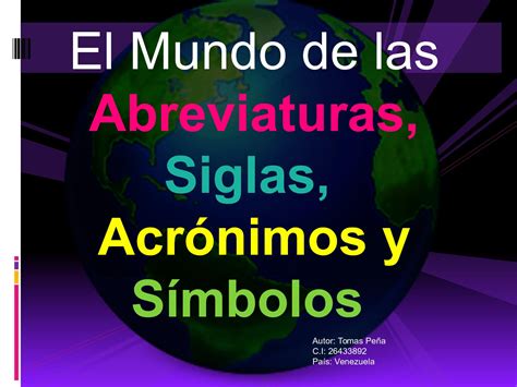 Ejemplos De Abreviaturas Siglas Y Acronimos Colección De Ejemplo