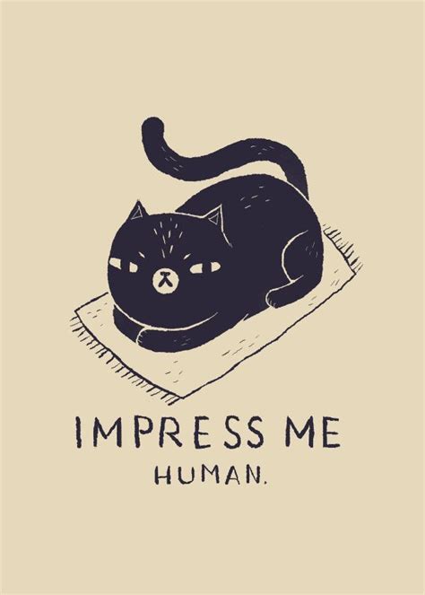 Displate Poster Impress Me Cat Cats Pets Funny Cute Crazy Cat Lady