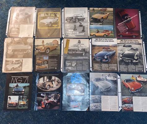 Mgb Mg Midget S Huge Ad Lot Vintage Penny Arcade Card And Sales